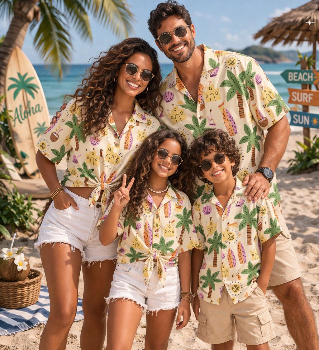 Plant Parent Shirt - Hawaii Çocuk Gömleği Bitki Çiçek Hindistan